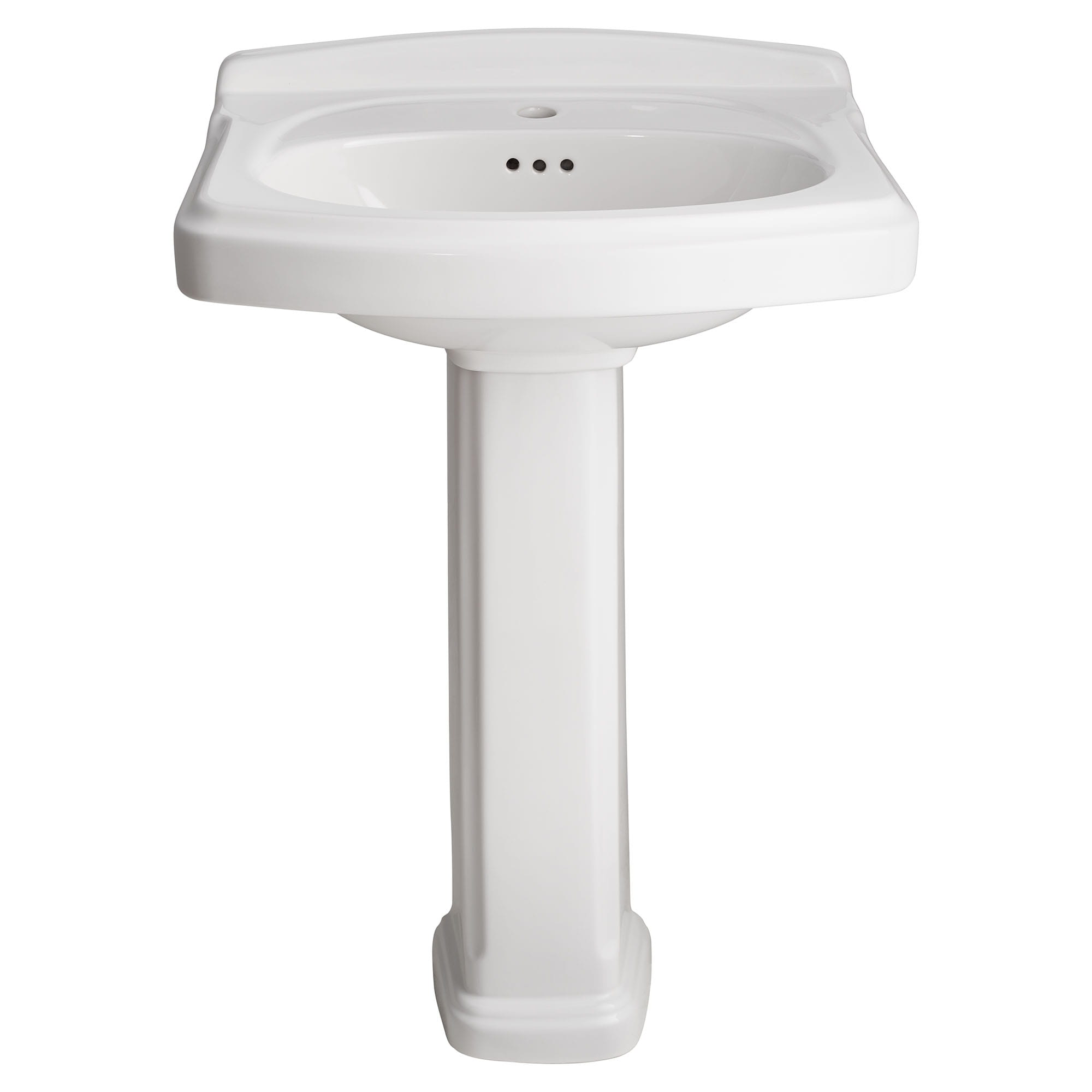 Portsmouth Center Hole Only Pedestal Sink Top and Leg Combination WHITE